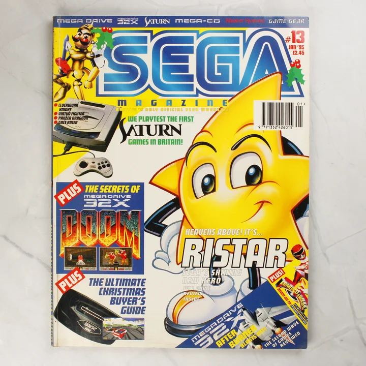 Sega Magazine 13. szám borító A Sega Magazine 13. számának borítója Ristar karakterével.