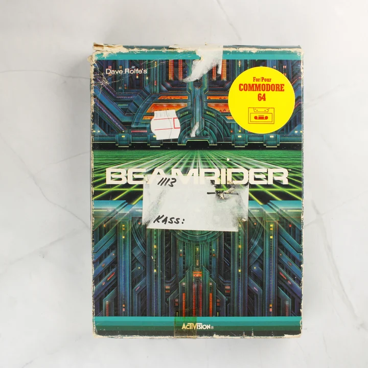 Beamrider C64 doboz elölnézet Beamrider Commodore 64 videójáték doboza elölről