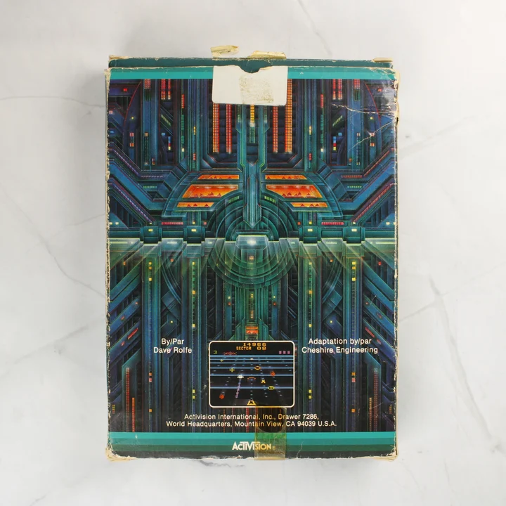 Beamrider C64 doboz hátulnézet Beamrider Commodore 64 videójáték doboza hátulról