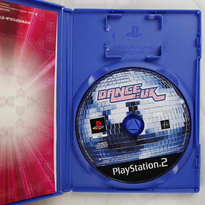 Dance:UK PS2 lemez és tok Nyitott Dance:UK PlayStation 2 tok a lemezzel