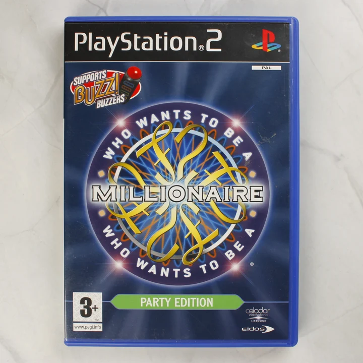 Who Wants To Be A Millionaire? Party Edition PS2 előlap Who Wants To Be A Millionaire? Party Edition PS2 játék borítója