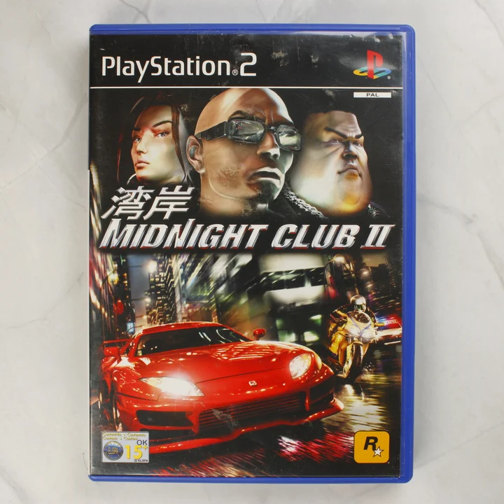 Midnight Club II PS2 borító Midnight Club II PlayStation 2 játék elülső borítója