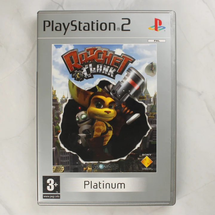 Ratchet & Clank PS2 Platinum előlap Ratchet & Clank Platinum PlayStation 2 játék borítója