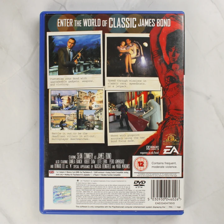 From Russia with Love 007 PlayStation 2 játék hátlapja