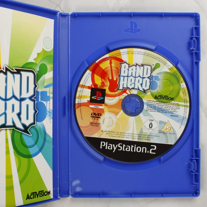 Band Hero PS2 lemez és tok Band Hero PlayStation 2 játéklemez a tokban