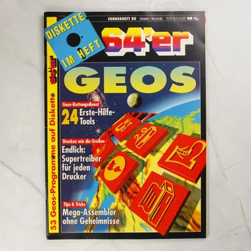 A 64'er Sonderheft 80 GEOS magazin színes borítója