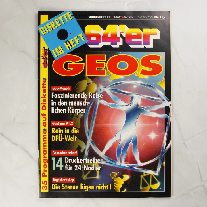 64'er Sonderheft 92 borító A 64'er Sonderheft 92 GEOS magazin színes borítója
