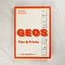 A GEOS Tips & Tricks könyv narancssárga és fehér borítója