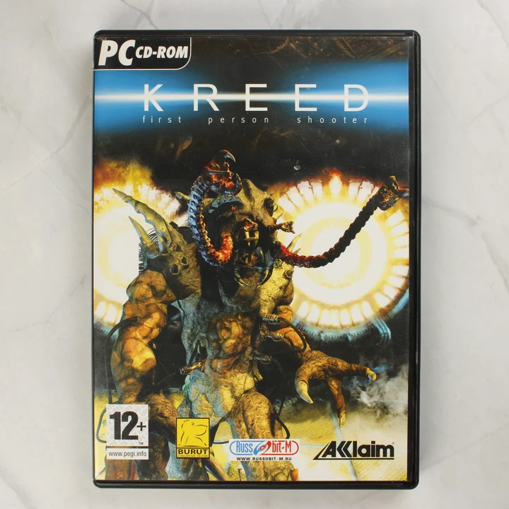 A Kreed PC-s videójáték elülső borítója a tokban.