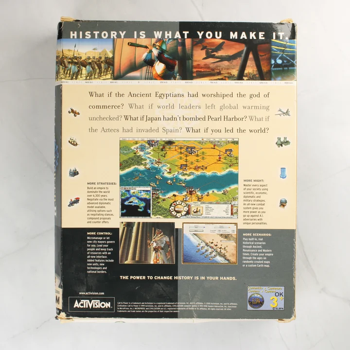 Call to Power II PC játék dobozának hátoldala leírásokkal