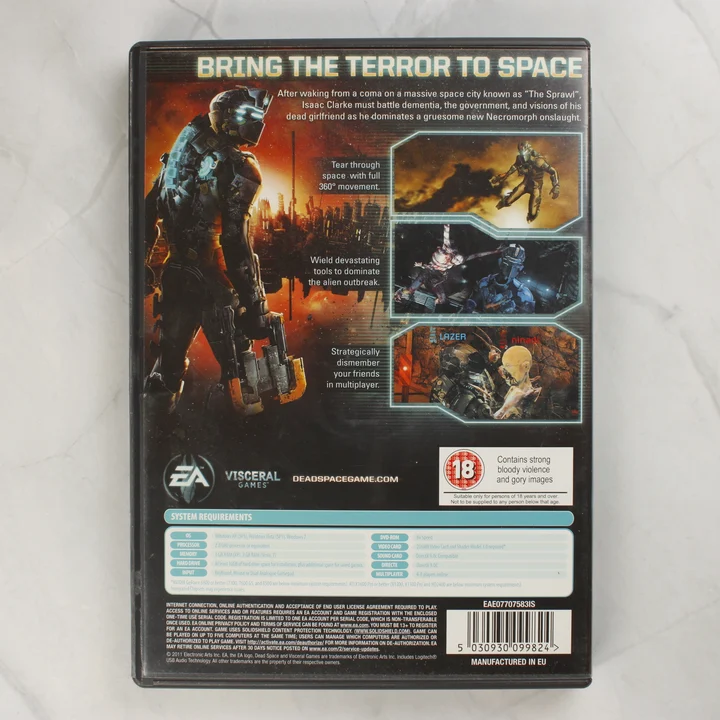 Dead Space 2 PC játék hátlapja