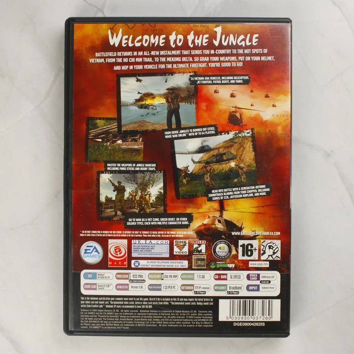 Battlefield Vietnam PC játék hátoldala