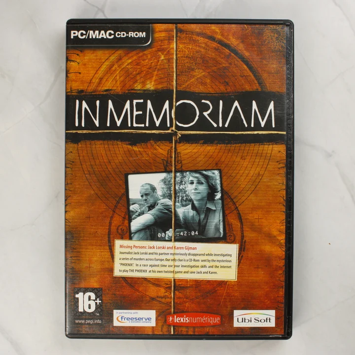 In Memoriam első borító In Memoriam videójáték első borítója narancssárga háttérrel