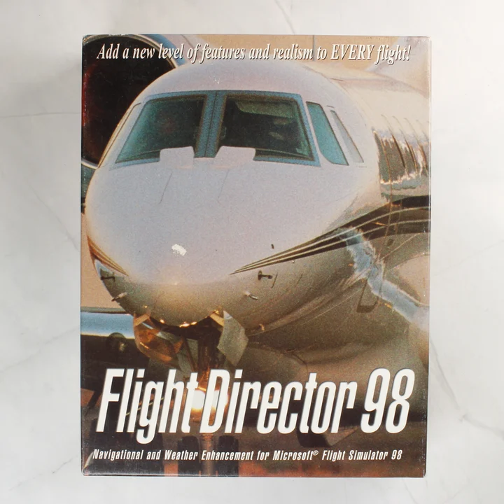 Flight Director 98 szoftver dobozának előlapja