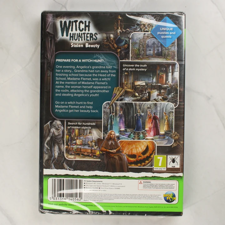 Witch Hunters: Stolen Beauty PC játék hátlapja a leírással