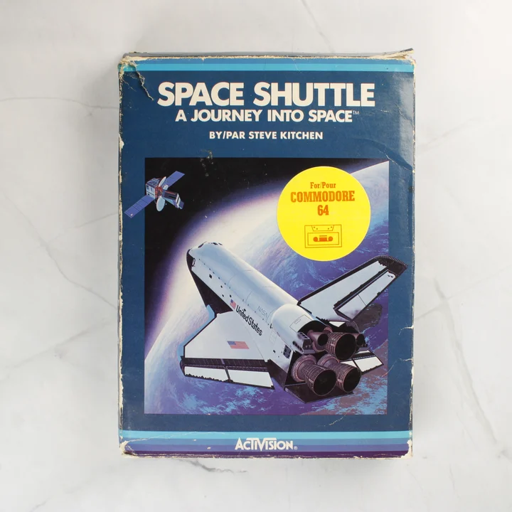 Space Shuttle: A Journey Into Space Commodore 64 játék dobozának eleje