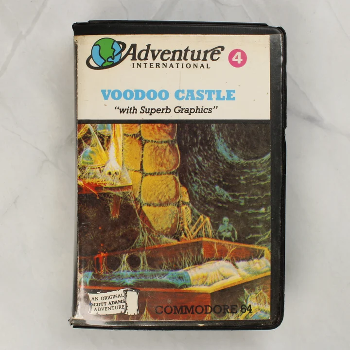 Voodoo Castle C64 doboz Voodoo Castle Commodore 64 játék dobozának előlapja