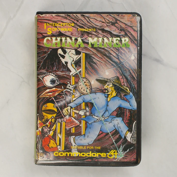 China Miner C64 borító China Miner Commodore 64 játék kazetta tokja elölről