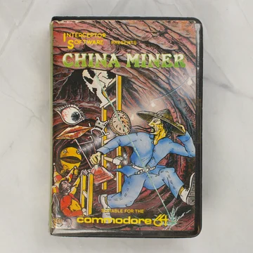 China Miner Commodore 64 játék kazetta tokja elölről