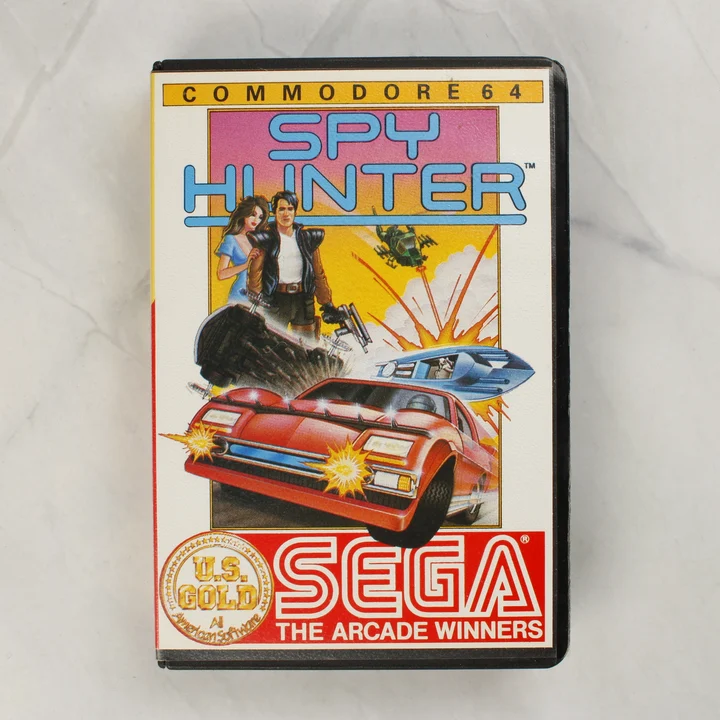 Spy Hunter C64 borító Spy Hunter Commodore 64 játék dobozának előlapja