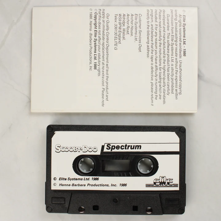 Scooby-Doo ZX Spectrum kazetta és füzet Scooby-Doo ZX Spectrum kazetta és használati útmutató