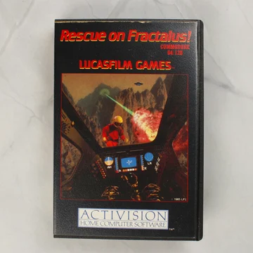 Rescue on Fractalus! Commodore 64 játék előlapja