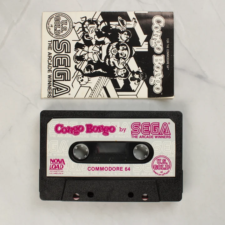 Congo Bongo C64 kazetta Congo Bongo Commodore 64 kazetta és útmutató