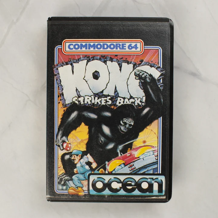 Kong Strikes Back! C64 borító Kong Strikes Back! Commodore 64 játék kazetta tokja elölről