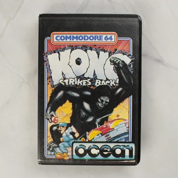 Kong Strikes Back! Commodore 64 játék kazetta tokja elölről