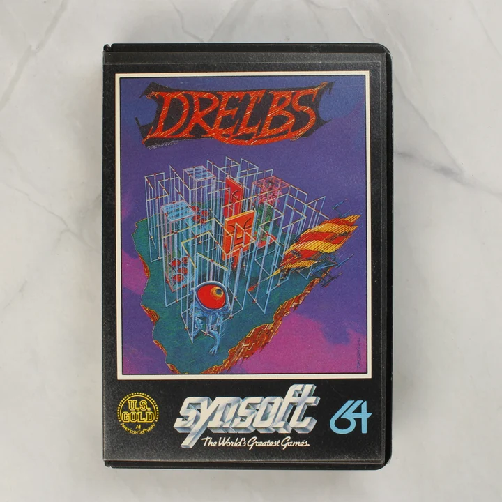 Drelbs C64 borító Drelbs Commodore 64 videójáték tokjának előlapja