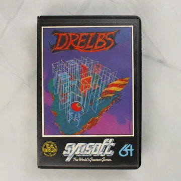 Drelbs Commodore 64 videójáték tokjának előlapja