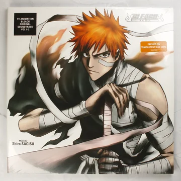 A Bleach anime filmzene bakelit lemezének előlapja Ichigo karakterével
