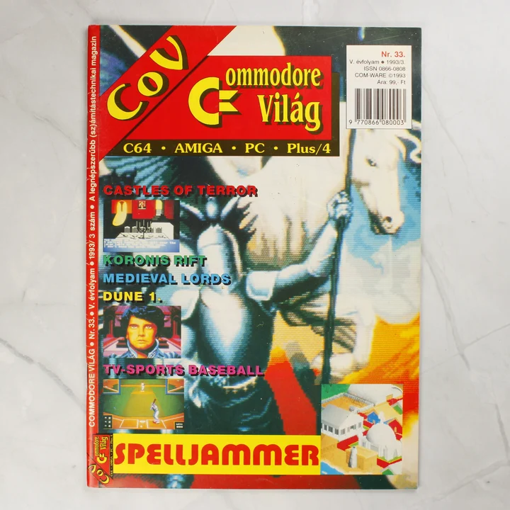 Commodore Világ 33. szám borító A Commodore Világ magazin 33. számának színes borítója