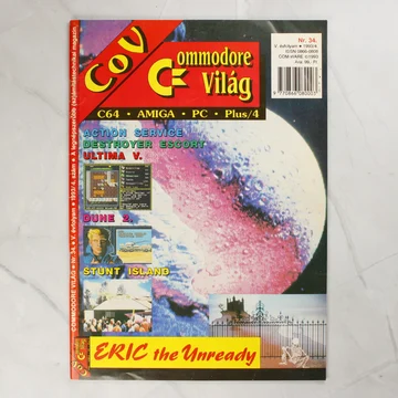 A Commodore Világ magazin 34. számának színes borítója