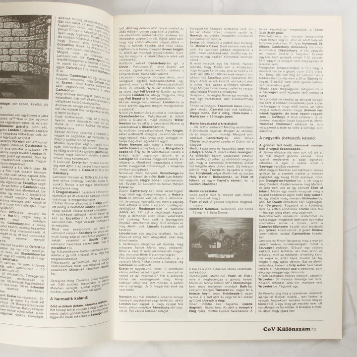 COV magazin szöveges tartalom A magazin belső oldala szöveges végigjátszással.