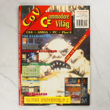 A Commodore Világ 1993. júliusi különszámának színes borítója.
