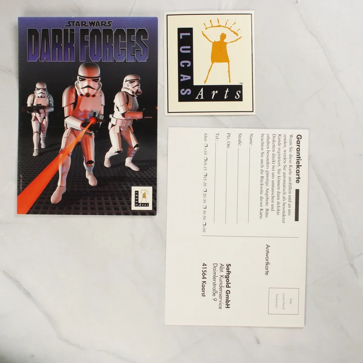 Star Wars Dark Forces kiegészítő kártyák és matrica