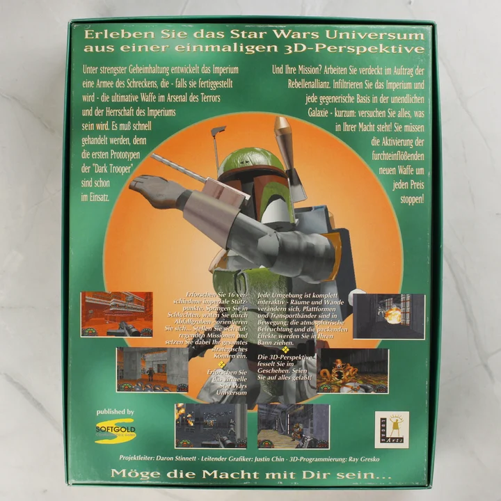 Star Wars Dark Forces PC játék dobozának hátulja