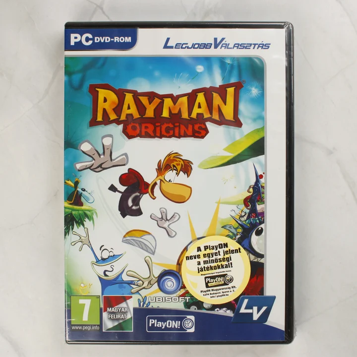 Rayman Origins PC előlap Rayman Origins PC játék előlapja fóliázva