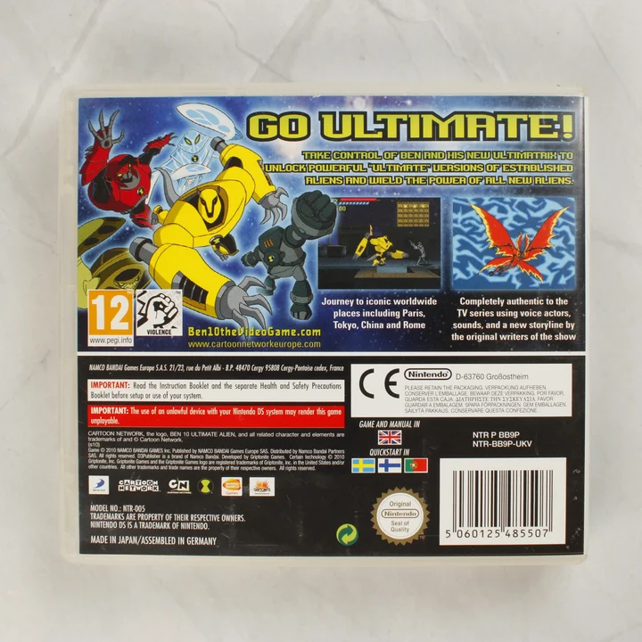 Ben 10 DS játék hátlap Ben 10 Ultimate Alien Cosmic Destruction Nintendo DS játék hátoldala