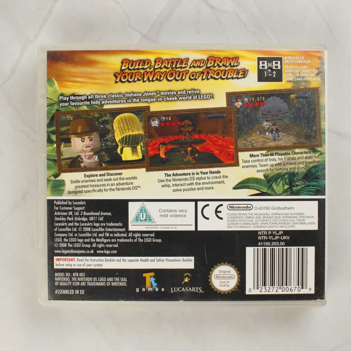 LEGO Indiana Jones Nintendo DS játék hátlapja