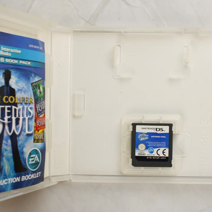 Flips Artemis Fowl DS belső Nyitott Nintendo DS tok a Flips Artemis Fowl cartridge-dzsel és kézikönyvvel