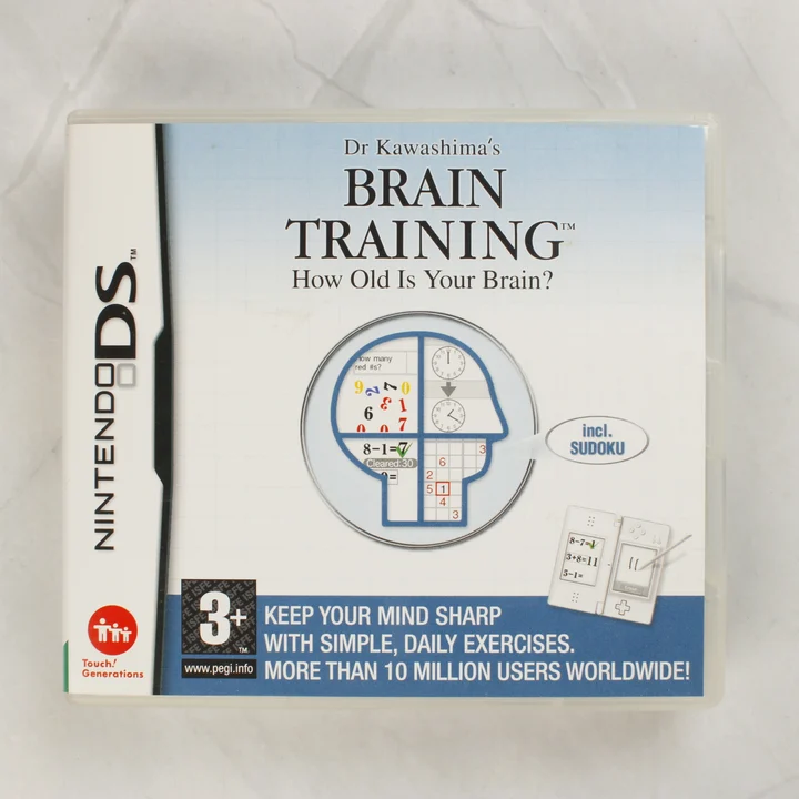 Dr Kawashima's Brain Training Nintendo DS játék tokjának előlapja
