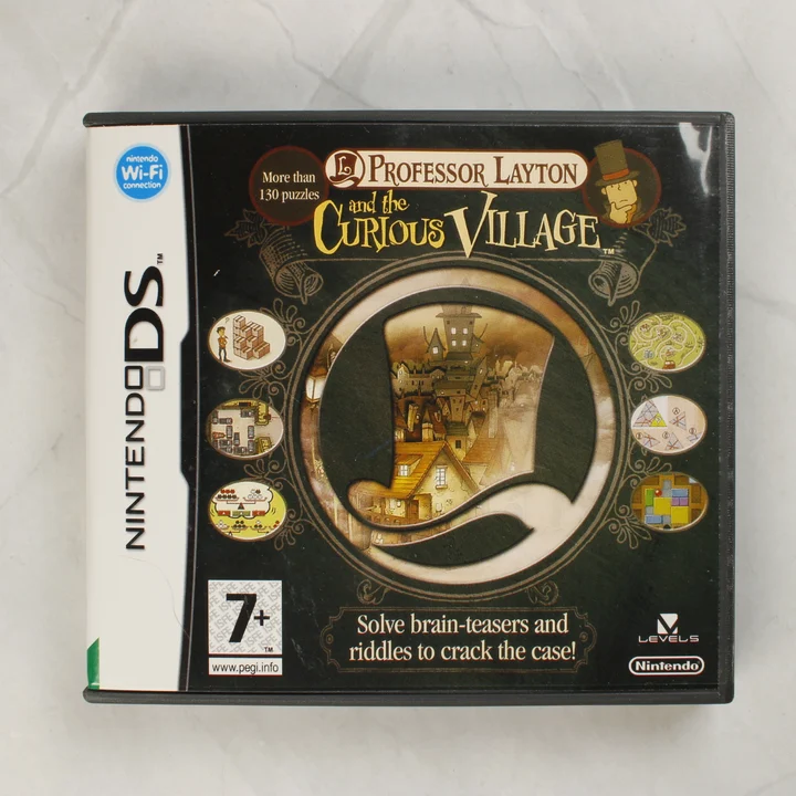 Professor Layton and the Curious Village Nintendo DS játék elölnézete