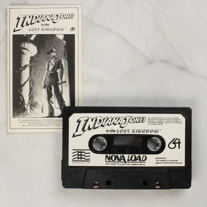Indiana Jones in the Lost Kingdom C64 kazetta Indiana Jones in the Lost Kingdom Commodore 64 kazetta és útmutató