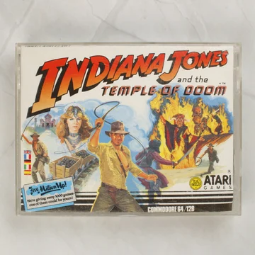Indiana Jones and the Temple of Doom Commodore 64 játék elölnézete a tokban