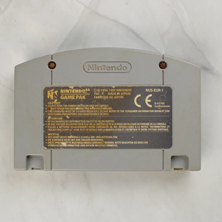 AeroFighters Assault N64 cartridge hátulról AeroFighters Assault Nintendo 64 cartridge hátnézete