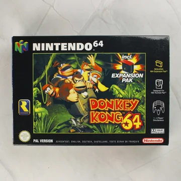Donkey Kong 64 Nintendo 64 doboz elölnézete