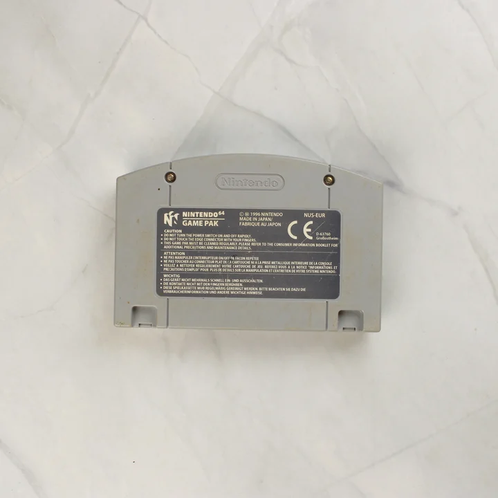 Mario Kart 64 Nintendo 64 cartridge hátoldala