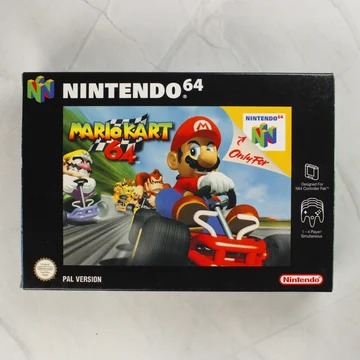 Mario Kart 64 Nintendo 64 doboz elölnézete